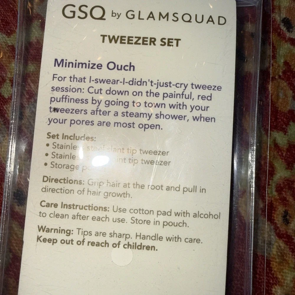 GSQ‎ BY GLAMSQUAD TWEEZER SET FOR BROWS - BRAND NEW IN PACKAGE